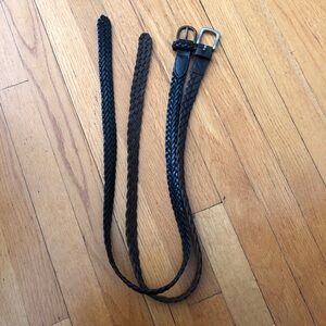 2 pairs woven belt brown and black